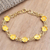 Gold-plated filigree bracelet, 'Magnolia Flower' - Gold-Plated Filigree Floral Bracelet