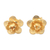 Gold-plated filigree button earrings, 'Warm Floral Glow' - Gold-Plated Sterling Silver Button Earrings