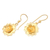 Gold-plated filigree dangle earrings, 'Flower Dream' - Gold-Plated Filigree Floral Dangle Earrings (image 2b) thumbail