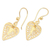 Gold-plated filigree dangle earrings, 'Burning Love' - Gold-Plated Heart-Shaped Dangle Earrings (image 2b) thumbail