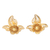 Gold-plated filigree button earrings, 'Orchid Glow' - Gold-Plated Sterling Silver Floral Button Earrings (image 2a) thumbail