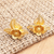 Gold-plated filigree button earrings, 'Orchid Glow' - Gold-Plated Sterling Silver Floral Button Earrings (image 2c) thumbail