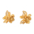 Gold-plated filigree button earrings, 'Orchid Glow' - Gold-Plated Sterling Silver Floral Button Earrings (image 2e) thumbail