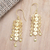 Vergoldete filigrane Ohrhänger – Ohrhänger aus vergoldetem Sterlingsilber