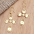 Gold-plated filigree dangle earrings, 'Calm Peak' - Handmade Gold-Plated Dangle Earrings thumbail