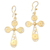 Gold-plated filigree dangle earrings, 'Calm Peak' - Handmade Gold-Plated Dangle Earrings (image 2a) thumbail