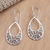 Sterling silver dangle earrings, 'Hope Floats' - Hand Crafted Sterling Silver Dangle Earrings thumbail