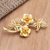 Vergoldete filigrane Brosche - Vergoldete filigrane Blumenbrosche
