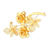 Broche de filigrana chapado en oro - Broche floral de filigrana chapado en oro
