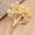 Broche de filigrana chapado en oro - Broche ramo de flores de filigrana bañado en oro