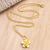 Vergoldete, filigrane Halskette mit Anhänger - Vergoldete Halskette mit Anhänger aus Sterlingsilber