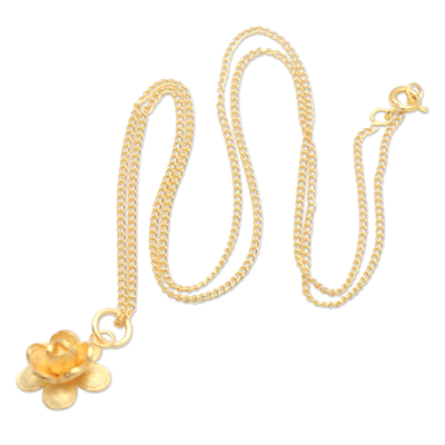 Collar colgante de filigrana chapado en oro - Collar colgante de plata de primera ley con baño de oro