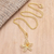 Vergoldete, filigrane Halskette mit Anhänger - Vergoldete, florale, filigrane Anhänger-Halskette