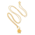 Vergoldete, filigrane Halskette mit Anhänger - Halskette mit filigranem Anhänger aus vergoldetem Sterlingsilber