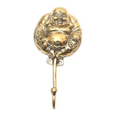 Hand Crafted Brass Buddha Coat Hook