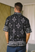 Men's hand-woven ikat cotton shirt, 'Dark Ash' - Hand Woven Men's Ikat Cotton Shirt (image 2c) thumbail