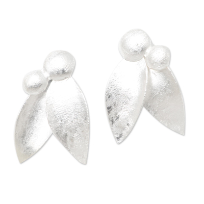 Sterling silver drop earrings, 'Gentle Princess' - Artisan Crafted Sterling Silver Drop Earrings