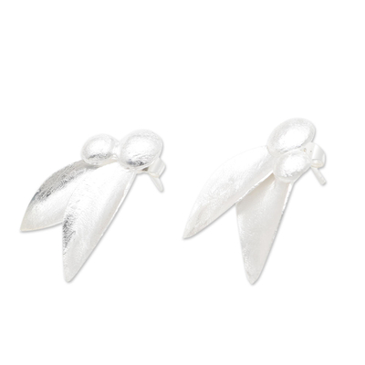 Sterling silver drop earrings, 'Gentle Princess' - Artisan Crafted Sterling Silver Drop Earrings