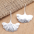 Pendientes colgantes de plata de ley, 'Summer Fan' - Pendientes colgantes de plata esterlina con motivo de hojas