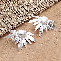 Sterling silver drop earrings, Soul Flower