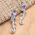 Amethyst drop earrings, 'Purple Vine' - Amethyst and Sterling Silver Drop Earrings