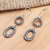 Sterling silver dangle earrings, 'Circles and Ovals' - Handmade Sterling Silver Dangle Earrings
