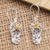 Gold-accented dangle earrings, 'Take a Walk' - Gold-Accented and Sterling Silver Dangle Earrings