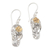 Gold-accented dangle earrings, 'Take a Walk' - Gold-Accented and Sterling Silver Dangle Earrings
