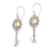Gold-accented dangle earrings, 'Found Treasure' - Gold-Accented Sterling Silver Dangle Earrings