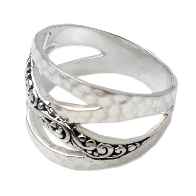 Hand Made Sterling Silver Band Ring - Infinity Sign | NOVICA
