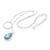 Regenbogen-Mondstein-Anhänger-Halskette - Halskette mit Anhänger aus Sterlingsilber und Regenbogenmondstein