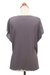 Embroidered top, 'Timeless in Slate' - Grey Short-Sleeved Rayon Blouse