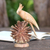 Wood statuette, 'Single Cockatoo' - Hand Crafted Jempinis Wood Cockatoo Statuette (image 2) thumbail