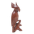Wood statuette, 'Crested Cockatoo' - Hand Carved Suar Wood Cockatoo Statuette thumbail