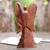 estatuilla de madera - Estatuilla de ángel de madera de suar tallada a mano