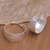 Sterling silver hoop earrings,'Good Spirit in Silver' - Hand Crafted Sterling Silver Hoop Earrings (image 2b) thumbail