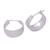 Sterling silver hoop earrings,'Good Spirit in Silver' - Hand Crafted Sterling Silver Hoop Earrings