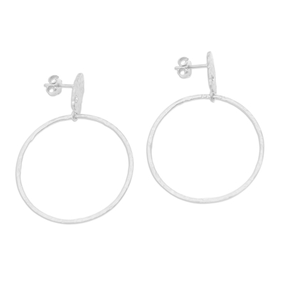 Cubic zirconia dangle earrings, 'Euphoria in Silver' - Cubic Zirconia and Sterling Silver Dangle Earrings