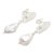 Cultured pearl and cubic zirconia dangle earrings, 'Seaside Style in Silver' - Cultured Pearl and Cubic Zirconia Dangle Earrings