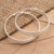 Sterling silver hoop earrings, 'Perfect Copy in Silver' - Artisan Crafted Sterling Silver Hoop Earrings (image 2b) thumbail