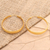 Gold-plated hoop earrings, 'Perfect Copy in Gold' - Artisan Crafted Gold-Plated Hoop Earrings thumbail