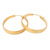 Gold-plated hoop earrings, 'Perfect Copy in Gold' - Artisan Crafted Gold-Plated Hoop Earrings (image 2c) thumbail