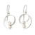 Cultured pearl dangle earrings, 'Beach Style' - Sterling Silver and Cultured Pearl Earrings from Bali thumbail