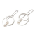 Cultured pearl dangle earrings, 'Beach Style' - Sterling Silver and Cultured Pearl Earrings from Bali (image 2c) thumbail