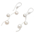 Cultured pearl dangle earrings, 'Glowing Grapes' - Artisan Crafted Cultured Pearl Dangle Earrings