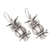 Sterling silver dangle earrings, 'Feathery Friends' - Sterling Silver Owl-Motif Dangle Earrings (image 2c) thumbail
