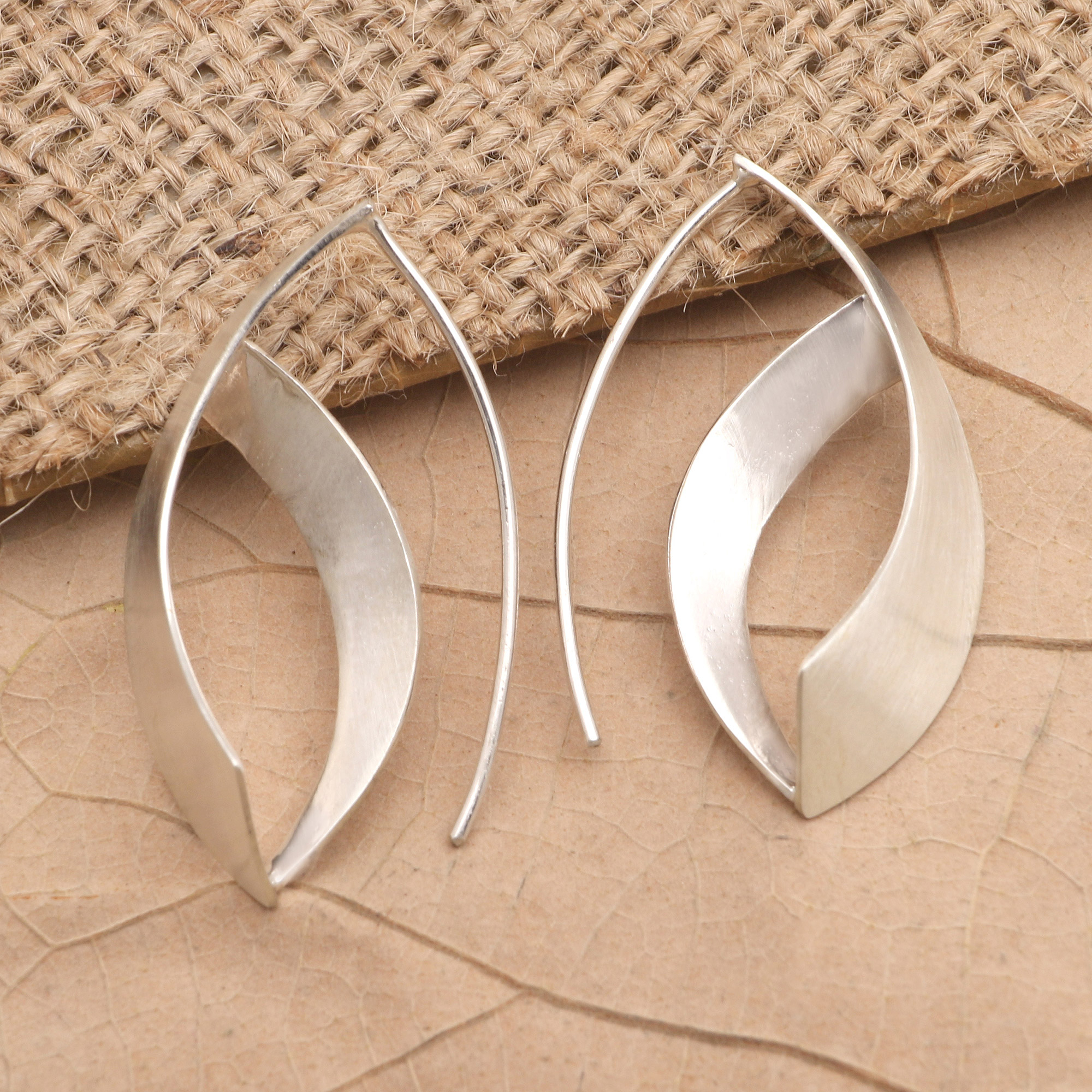 Hand Made Sterling Silver Drop Earrings - Modern Woman | NOVICA