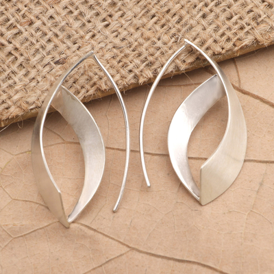 Sterling silver drop earrings, Modern Woman