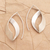 Sterling silver drop earrings, 'Modern Woman' - Hand Made Sterling Silver Drop Earrings (image 2b) thumbail