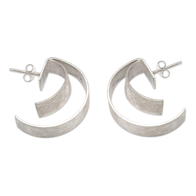 Sterling silver drop earrings, 'Don't Fade Away' - Handmade Sterling Silver Drop Earrings